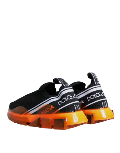 Dolce &amp; Gabbana Sorrento Slip-On Sneakers in Schwarz und Orange
