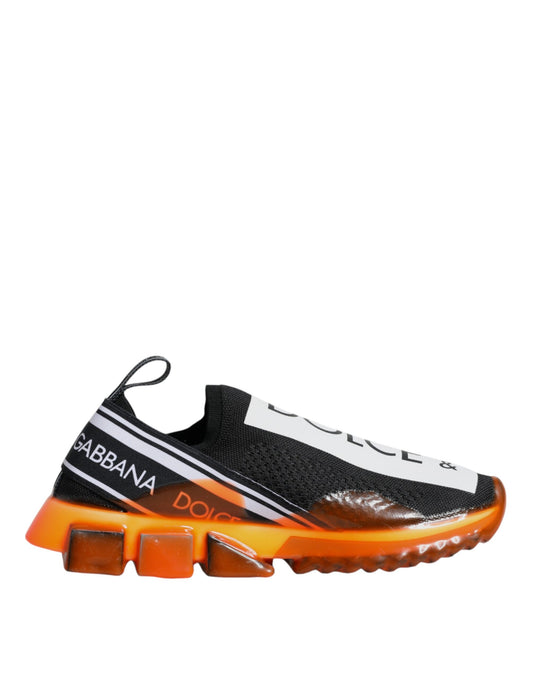 Dolce &amp; Gabbana Sorrento Slip-On Sneakers in Schwarz und Orange