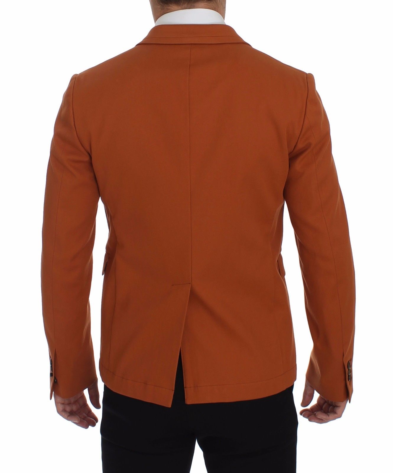 Orangefarbener Blazer aus Baumwollstretch von Dolce &amp; Gabbana