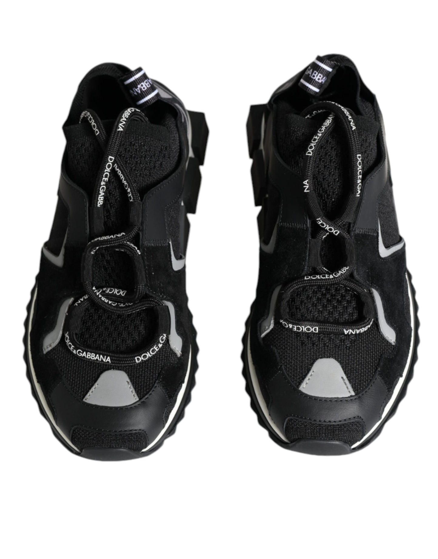 Dolce &amp; Gabbana Sorrento Trekking-Sneakers aus schwarzem Mesh