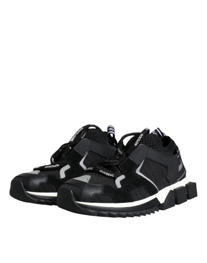 Dolce &amp; Gabbana Sorrento Trekking-Sneakers aus schwarzem Mesh