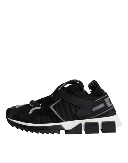 Dolce &amp; Gabbana Sorrento Trekking-Sneakers aus schwarzem Mesh