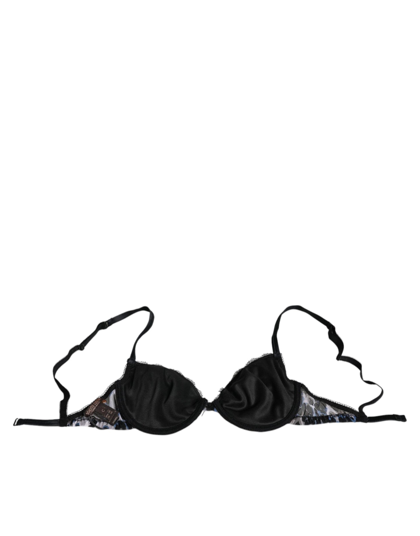 Roberto Cavalli – Push-Up-Reggiseno-BH mit Leopardenmuster in Weiß