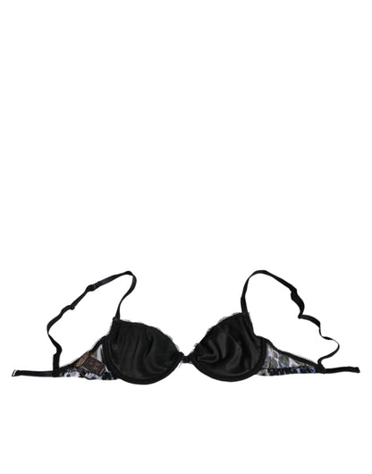Roberto Cavalli – Push-Up-Reggiseno-BH mit Leopardenmuster in Weiß