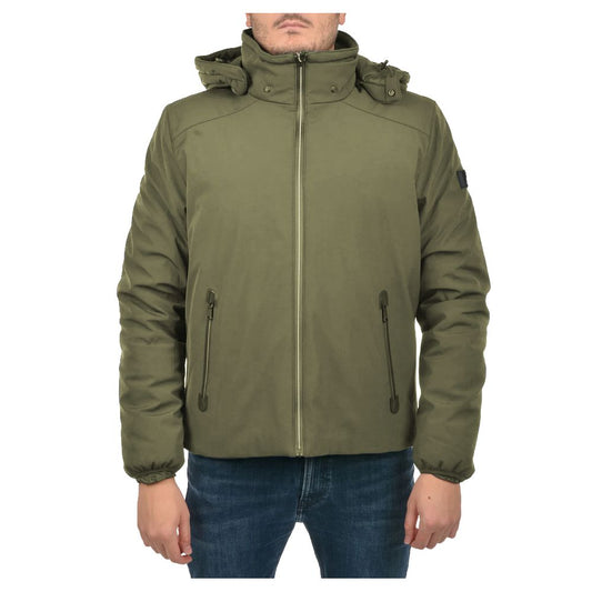 Yes Zee Grüne Nylon Herrenjacke