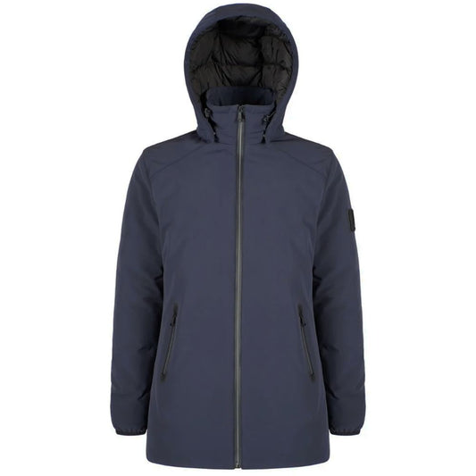 Yes Zee Blaue Nylon-Daunenjacke für Herren