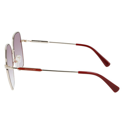 Longchamp Rote Metallsonnenbrille