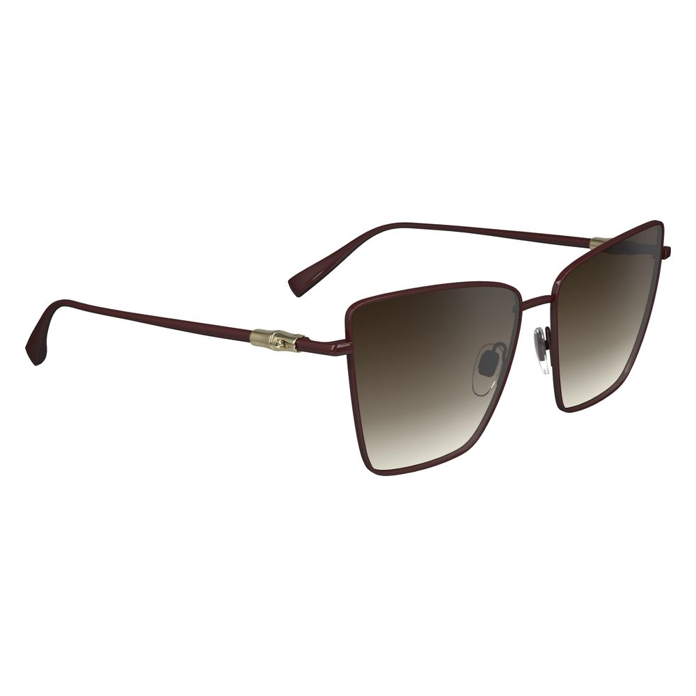 Longchamp Rote Metallsonnenbrille