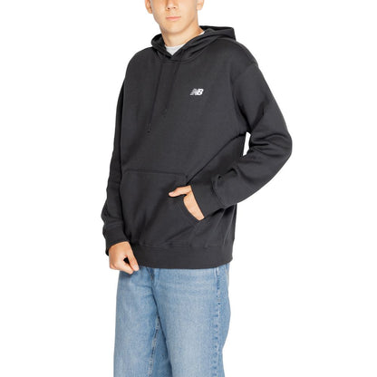 New Balance Schwarzer Baumwoll-Kapuzenpullover