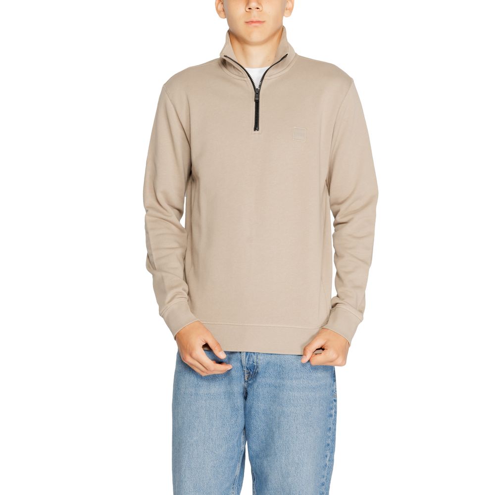 Hugo Boss – Braunes Baumwoll-Sweatshirt