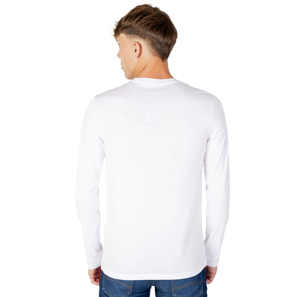 Armani Exchange – Weißes Langarmshirt aus Baumwolle