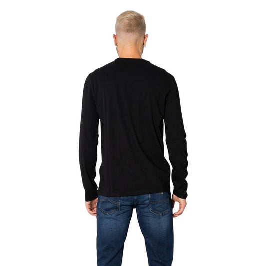 Armani Exchange Black Cotton Long Sleeve