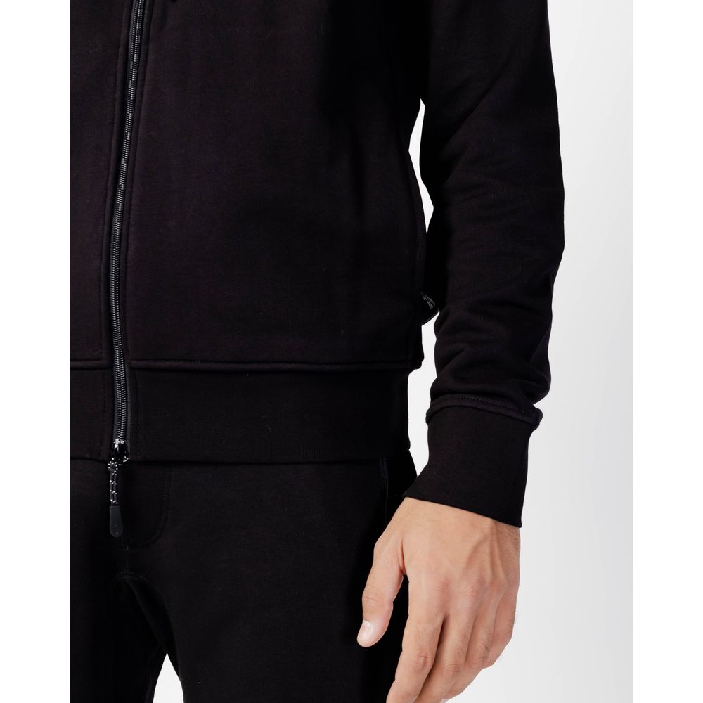 Armani Exchange Schwarzer Baumwoll-Kapuzenpullover