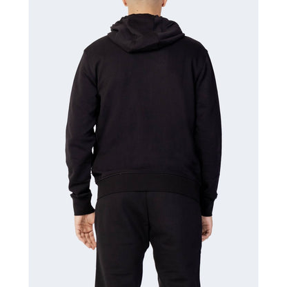 Armani Exchange Schwarzer Baumwoll-Kapuzenpullover