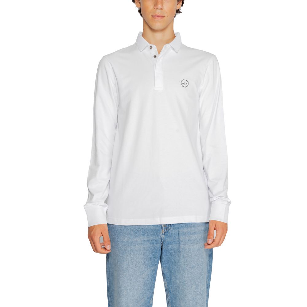 Armani Exchange – Weißes Langarmshirt aus Baumwolle