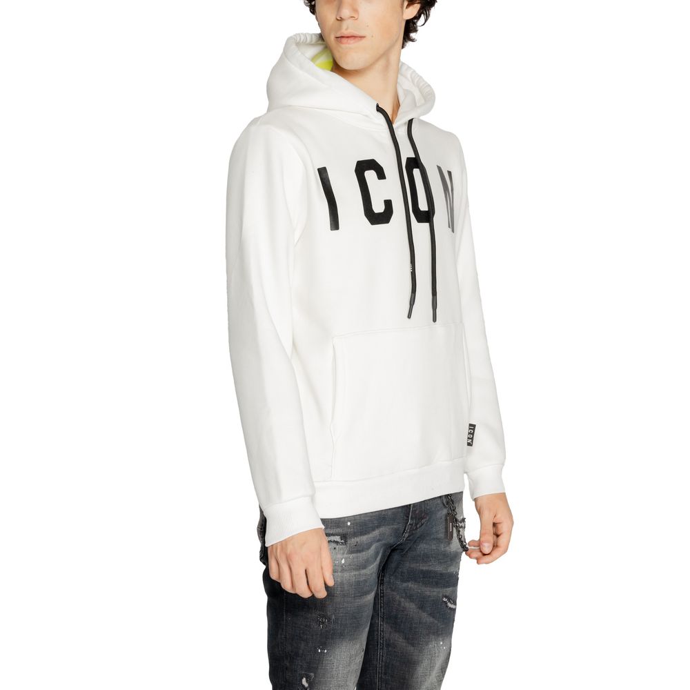 Icon White Cotton Hoodie
