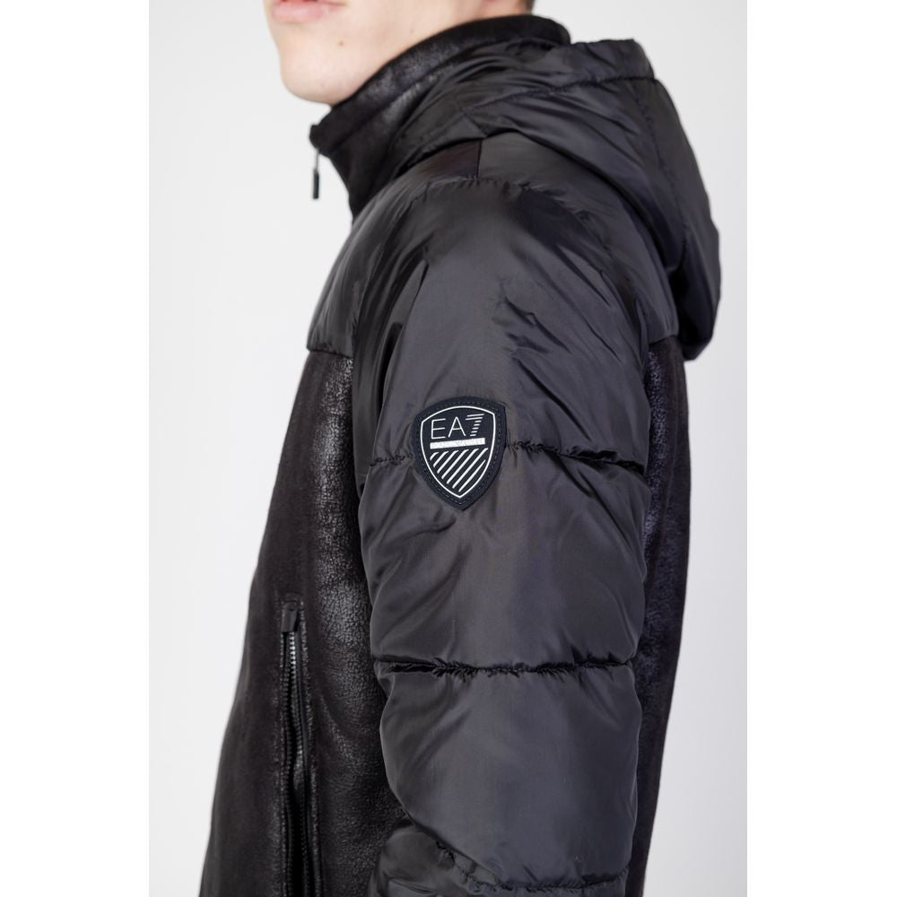 EA7 Emporio Armani Schwarze Polyesterjacken und -mäntel