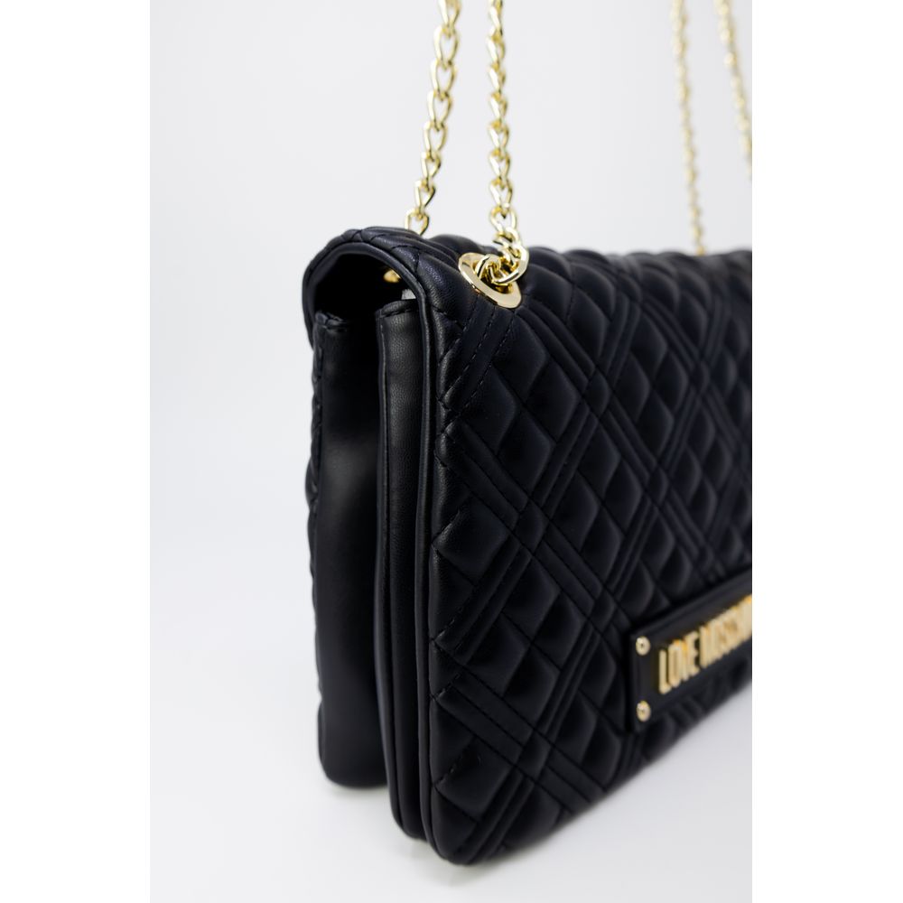 Love Moschino – Goldfarbene Polyethylen-Handtasche