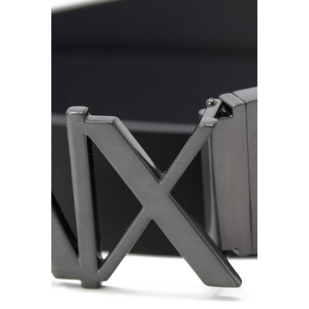 Armani Exchange – Schwarzer Ledergürtel