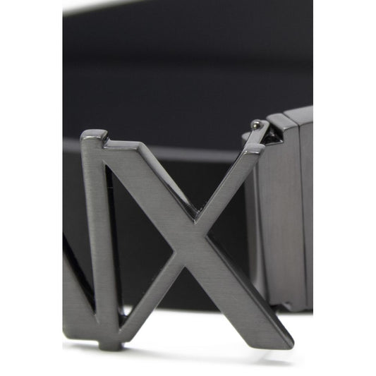 Armani Exchange – Schwarzer Ledergürtel