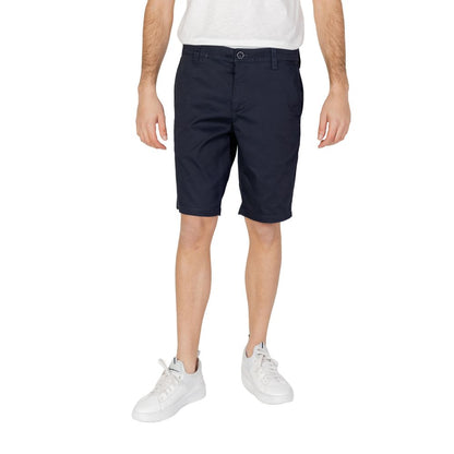 Armani Exchange Blue Cotton Bermuda Shorts