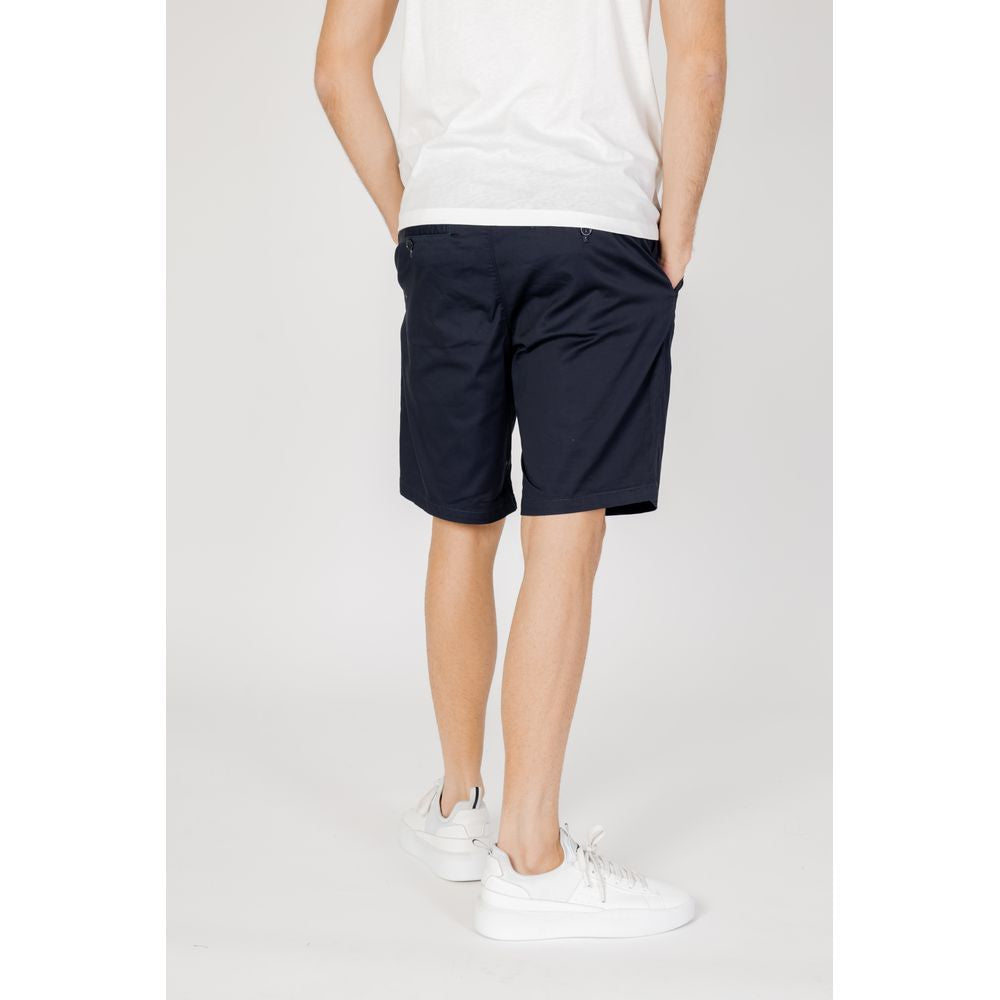 Armani Exchange Blue Cotton Bermuda Shorts