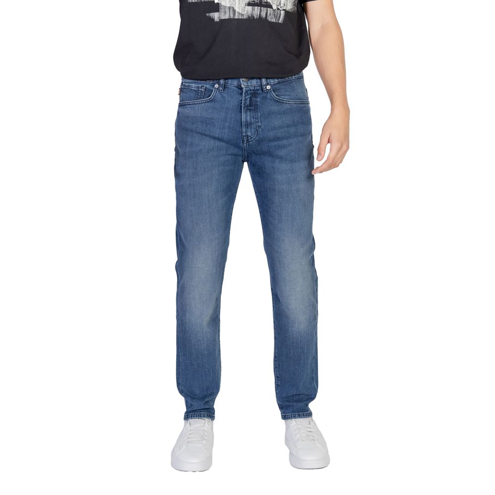 Hugo Boss – Blaue Jeans aus Baumwolle mit entspannter Passform