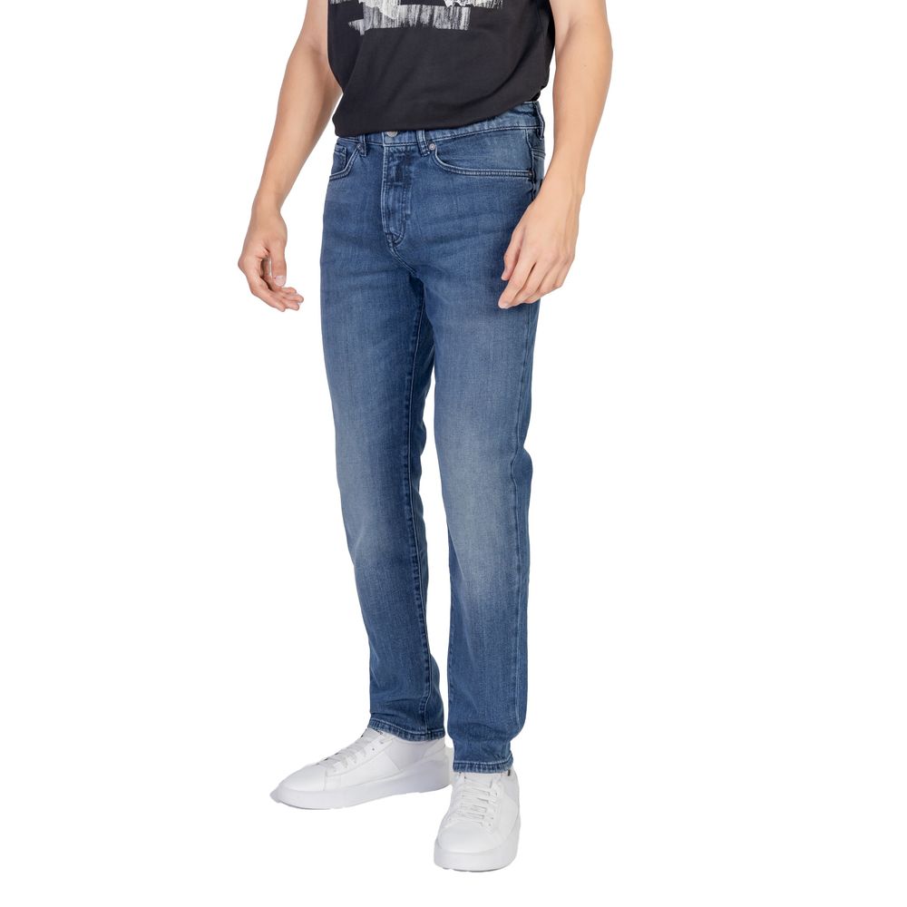 Hugo Boss – Blaue Jeans aus Baumwolle mit entspannter Passform