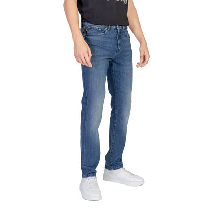 Hugo Boss – Blaue Jeans aus Baumwolle mit entspannter Passform