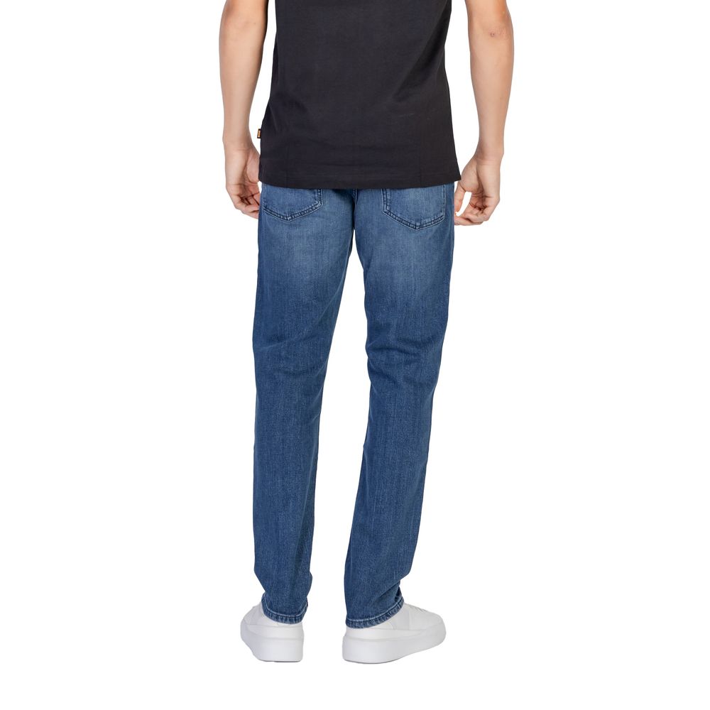 Hugo Boss – Blaue Jeans aus Baumwolle mit entspannter Passform