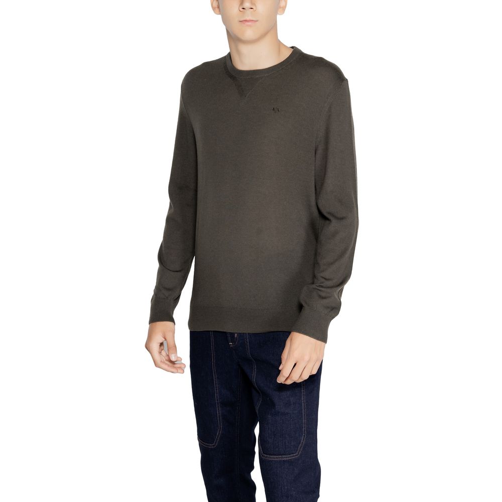 Armani Exchange – Grüner Wollpullover