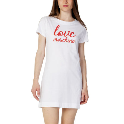 Love Moschino – Weiße Baumwollshorts