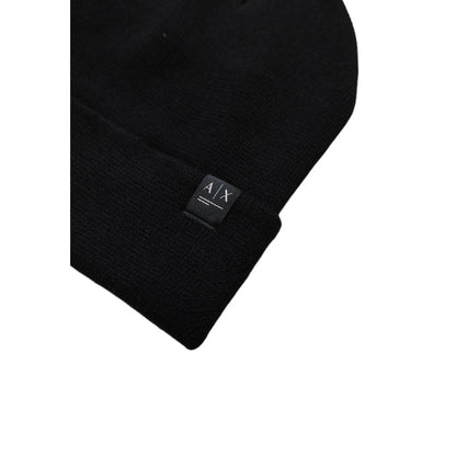 Armani Exchange Black Polyester Cap (Baseball Hat)