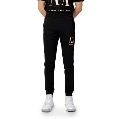 Armani Exchange – Schwarze Jogginghose aus Baumwolle
