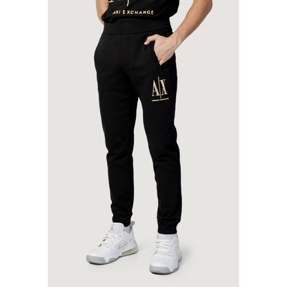 Armani Exchange – Schwarze Jogginghose aus Baumwolle