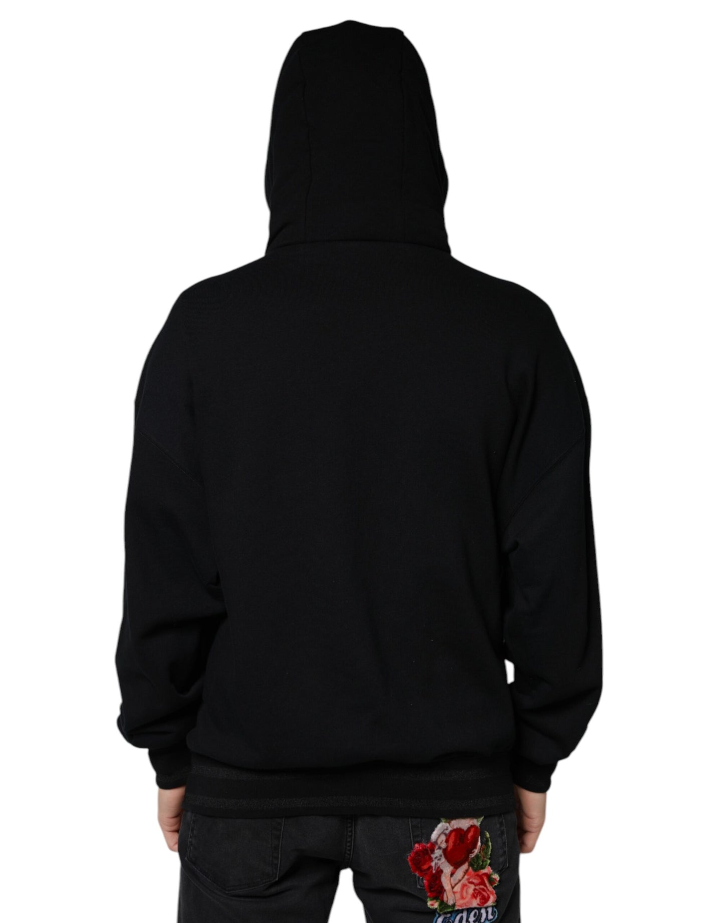 Dolce &amp; Gabbana Schwarzer Kapuzenpullover Herren Sweatshirt Pullover