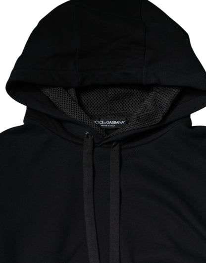 Dolce &amp; Gabbana Schwarzer Kapuzenpullover Herren Sweatshirt Pullover