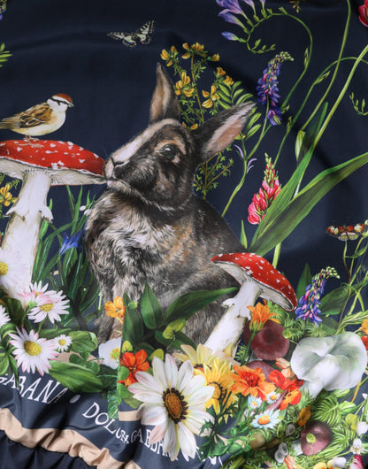 Dolce &amp; Gabbana – Blaue Bomberjacke mit durchgehendem Reißverschluss und Kapuze für Herren