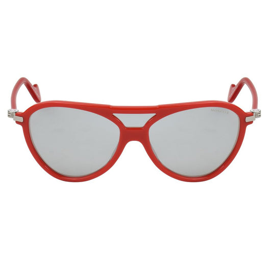 Moncler – Rote Sonnenbrille mit Spritzguss