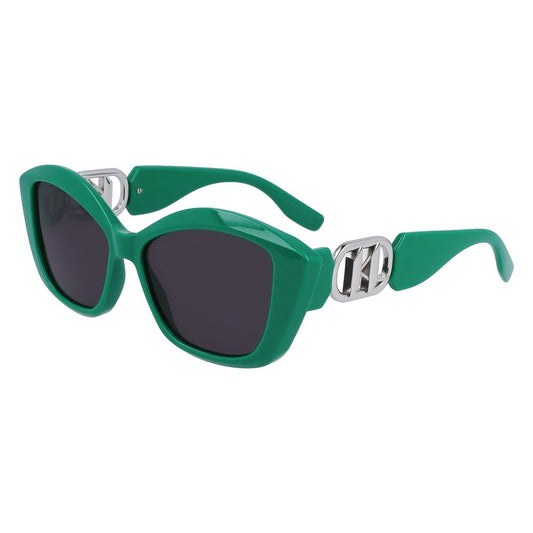 Karl Lagerfeld – Grüne Sonnenbrille mit Spritzguss