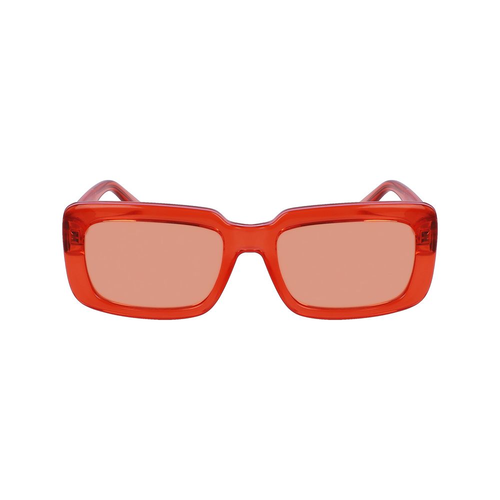 Karl Lagerfeld – Orangefarbene Sonnenbrille mit Spritzguss