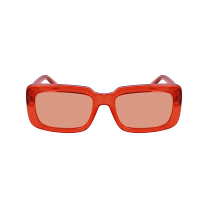Karl Lagerfeld – Orangefarbene Sonnenbrille mit Spritzguss