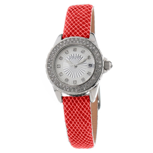 Folli Follie Uhr mit rotem Lederarmband