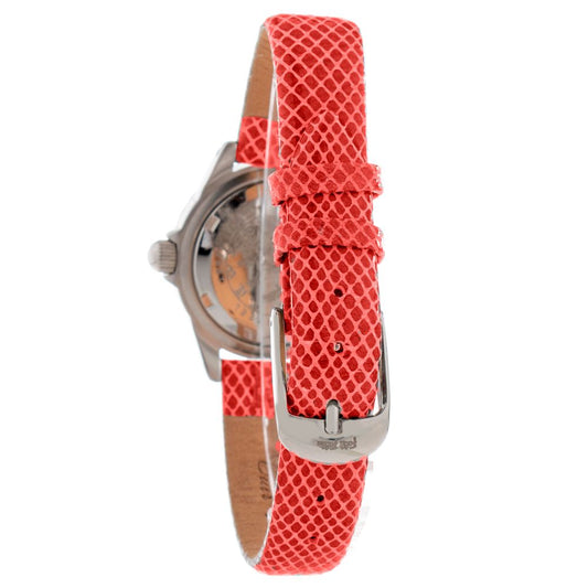 Folli Follie Uhr mit rotem Lederarmband
