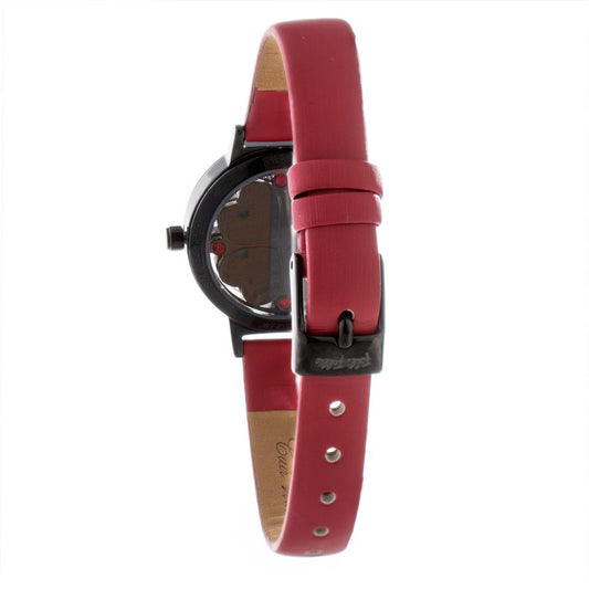 Folli Follie Uhr mit rotem Lederarmband