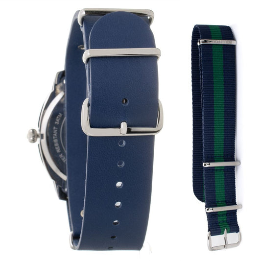 Folli Follie Damenuhr mit blauem Lederarmband