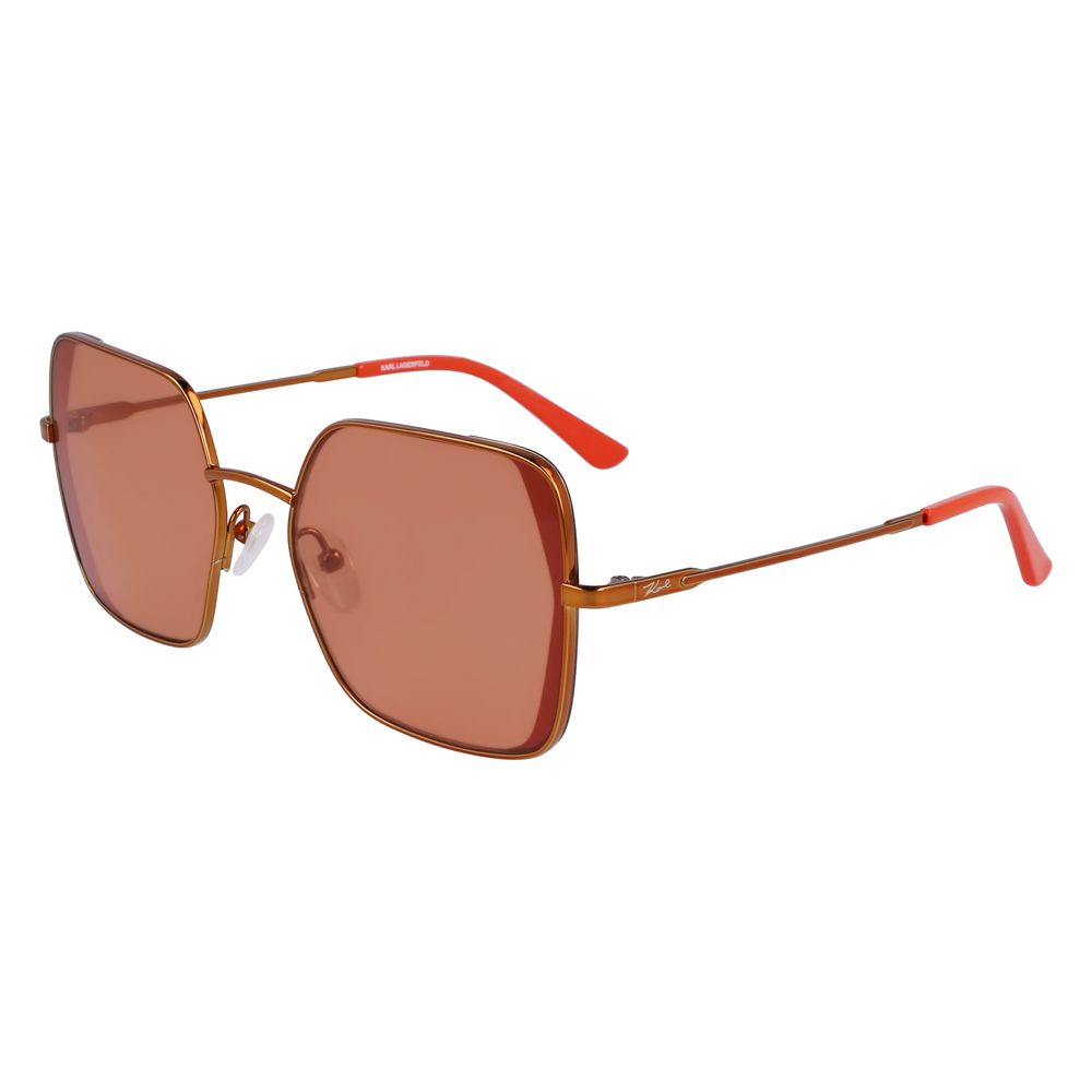 Karl Lagerfeld Orangefarbene Metallsonnenbrille
