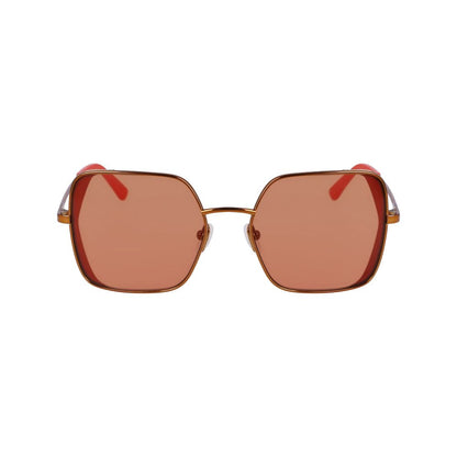 Karl Lagerfeld Orangefarbene Metallsonnenbrille