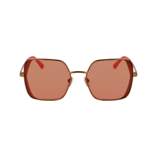 Karl Lagerfeld Orangefarbene Metallsonnenbrille