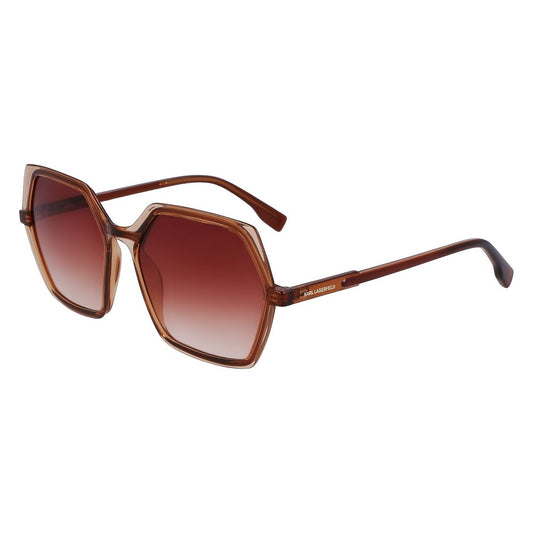 Karl Lagerfeld – Braune Sonnenbrille mit Spritzguss